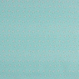 White and Aqua Green Bouquet Print Calico - Ribes y Casals