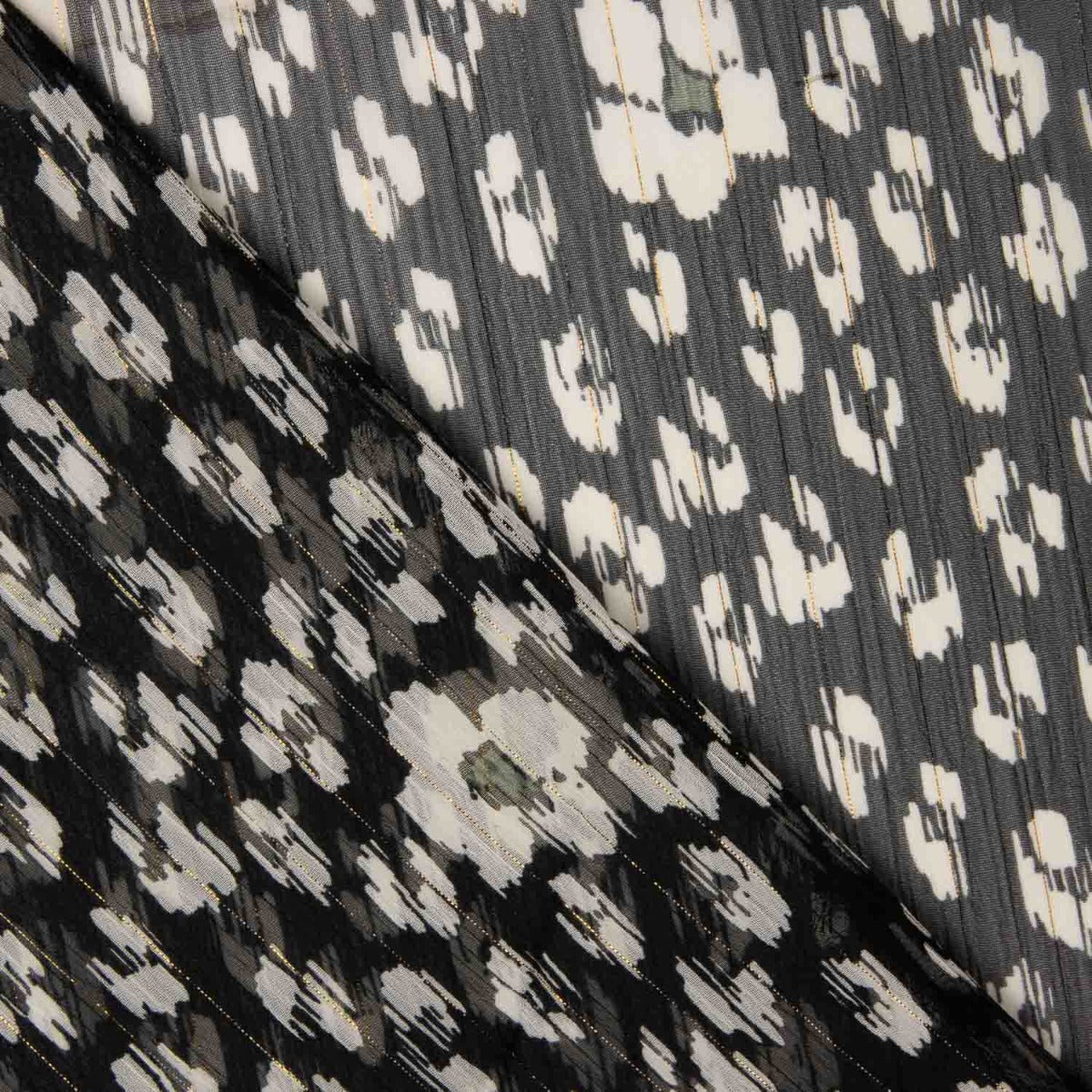 Crinkled Polyester Chiffon – Moonlight with Lurex - Ribes y Casals