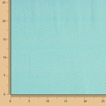 White and Aqua Green Moon Print Calico - Ribes y Casals