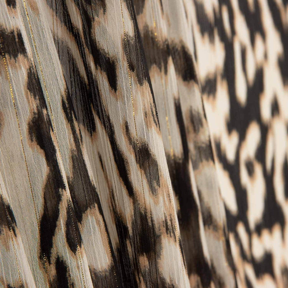 Crinkled Polyester Chiffon – Dune with Lurex - Ribes y Casals