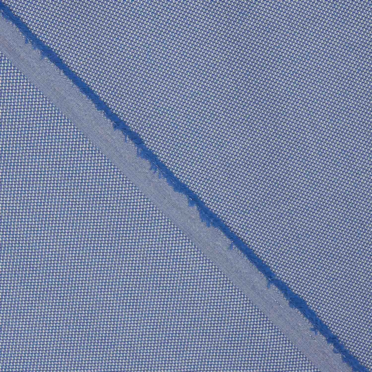 Blue Microcheck Cotton Shirt - Ribes y Casals