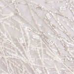 White Tulle Bridal Beading with Gradient Branches – Elegance - Ribes y Casals