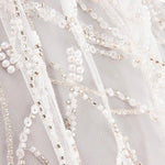 White Tulle Bridal Beading with Gradient Branches – Elegance - Ribes y Casals
