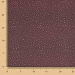 Burgundy Polka Dot Printed Calico - Ribes y Casals