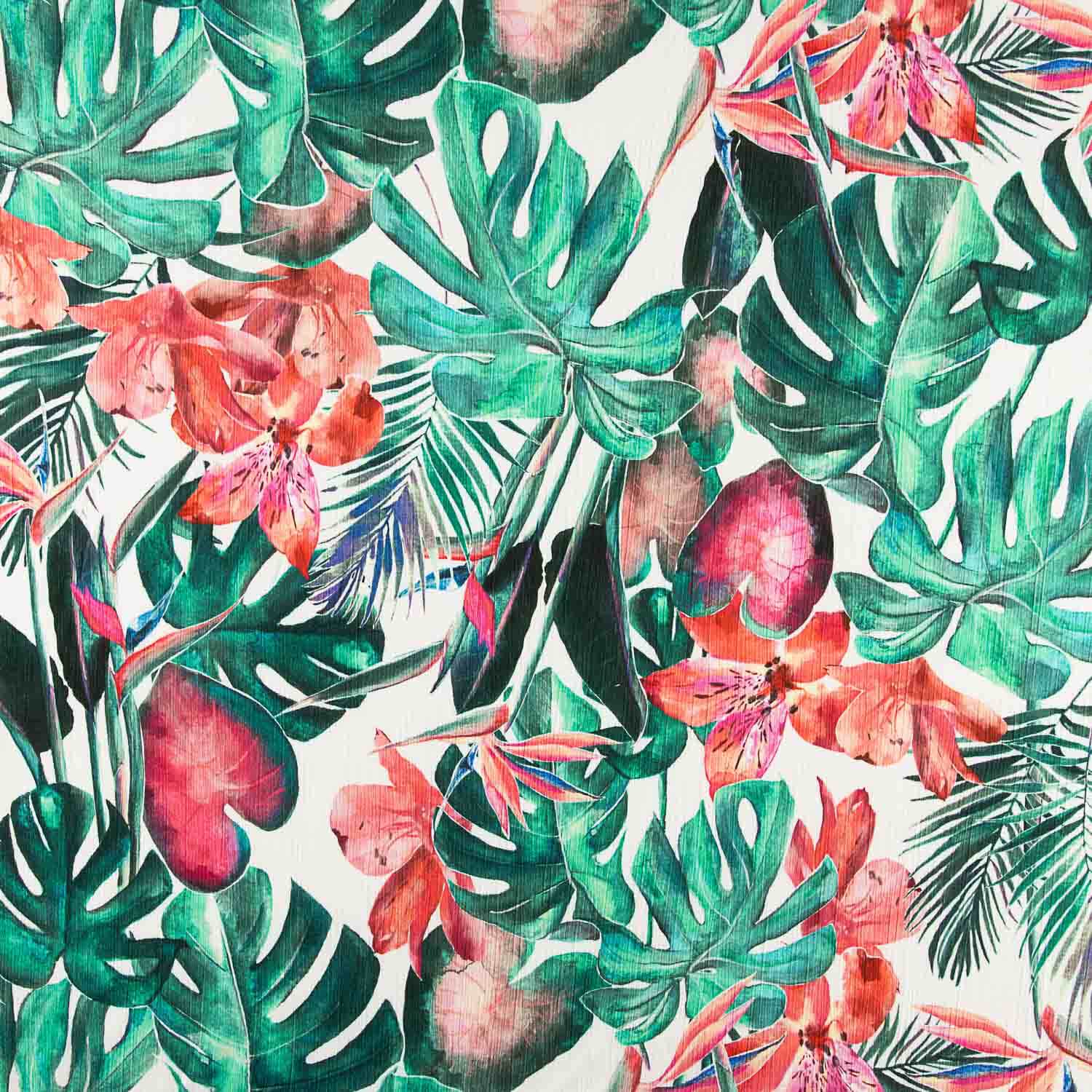 Green Tropical Print Bambula Viscose - Ribes y Casals