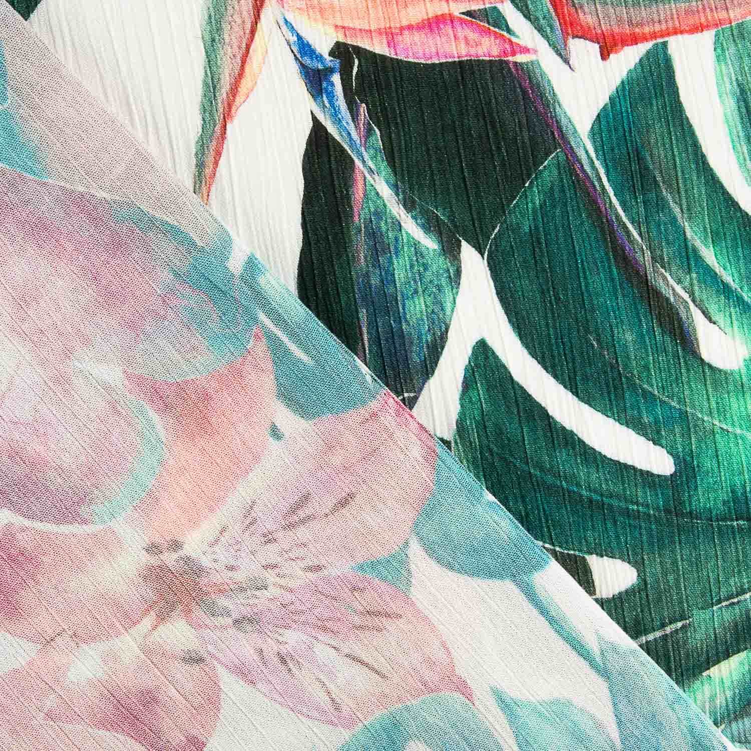 Green Tropical Print Bambula Viscose - Ribes y Casals