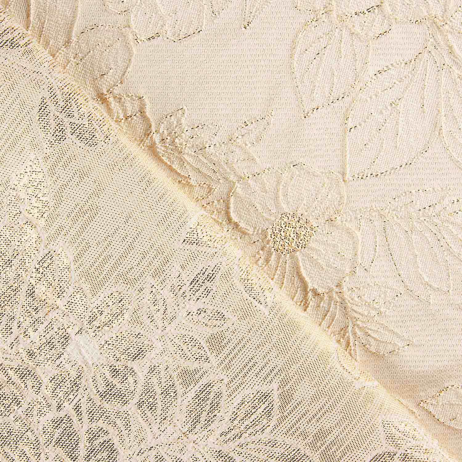 Beige Floral Brocade with Gold Detail - Ribes y Casals