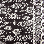Ethnic-print viscose remnant with black border - Various lengths x 140 cm wide - Ribes y Casals