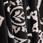 Ethnic-print viscose remnant with black border - Various lengths x 140 cm wide - Ribes y Casals