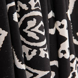 Ethnic-print viscose remnant with black border - Various lengths x 140 cm wide - Ribes y Casals