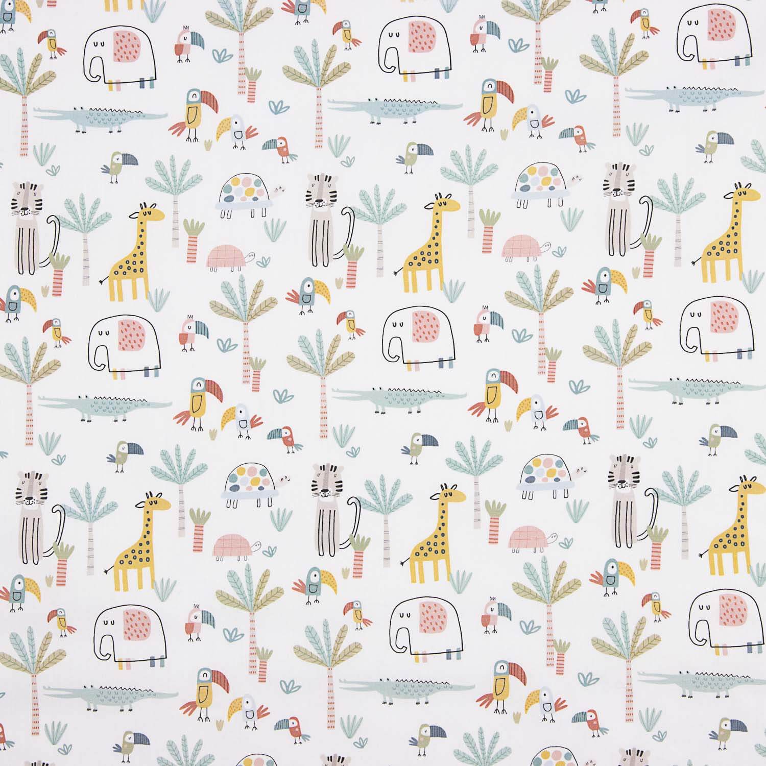 Jungle Kids printed percale - Ribes y Casals