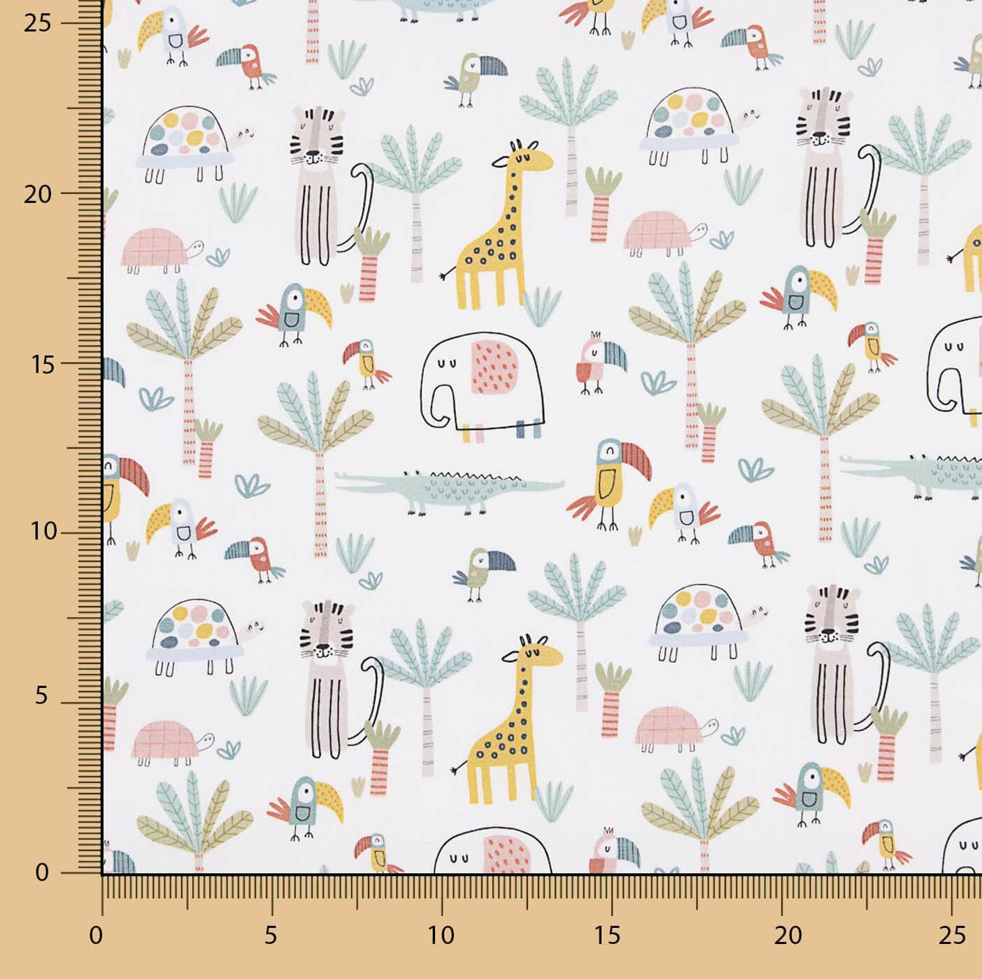 Jungle Kids printed percale - Ribes y Casals