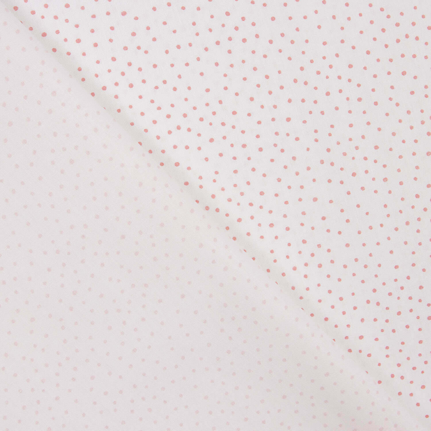 Strawberry-White Polka Dot Printed Calico - Ribes y Casals