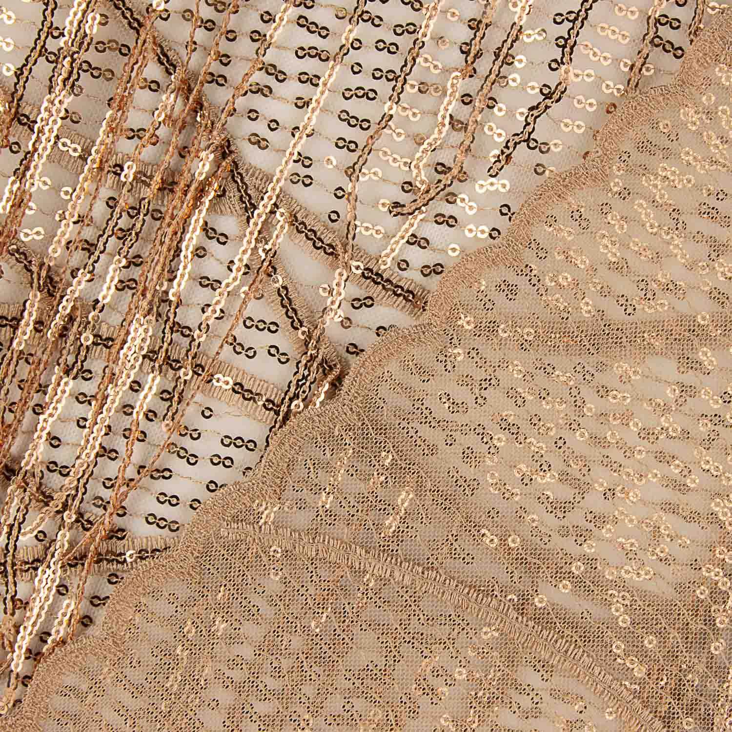 Nude Tulle with Sequins and Fringes - Ribes y Casals