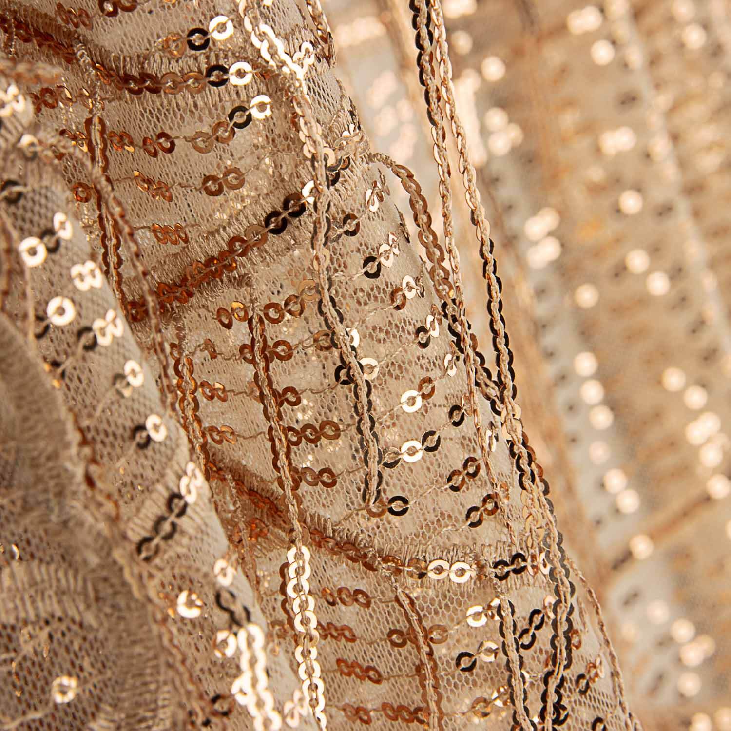 Nude Tulle with Sequins and Fringes - Ribes y Casals