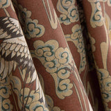 Half Panama Cotton Canvas – Oriental Cranes - Ribes y Casals