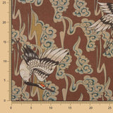Half Panama Cotton Canvas – Oriental Cranes - Ribes y Casals
