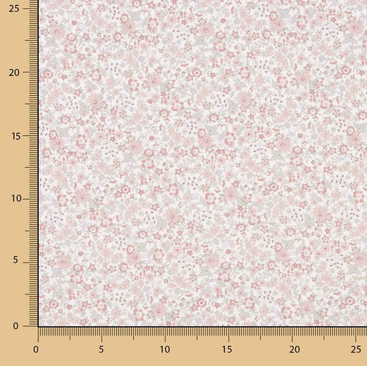 Dusty Pink Floral Cotton Batiste - Ribes y Casals