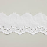 White Embroidered Batiste Ribbon Model 60021 – 40 mm - Ribes y Casals