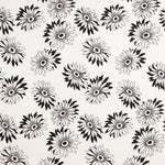 Black and White Daisy Bambula Gauze - Ribes y Casals