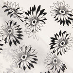 Black and White Daisy Bambula Gauze - Ribes y Casals