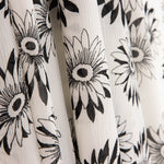 Black and White Daisy Bambula Gauze - Ribes y Casals