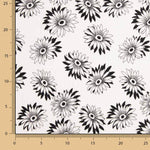Black and White Daisy Bambula Gauze - Ribes y Casals