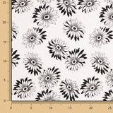 Black and White Daisy Bambula Gauze - Ribes y Casals