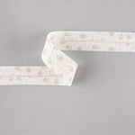 Bias Binding Organic Cotton Piglets y Kittens Pink-Cream 30mm - Ribes y Casals