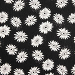Black and White Daisy Bambula Gauze - Ribes y Casals