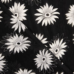 Black and White Daisy Bambula Gauze - Ribes y Casals