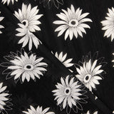 Black and White Daisy Bambula Gauze - Ribes y Casals