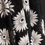 Black and White Daisy Bambula Gauze - Ribes y Casals