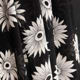 Black and White Daisy Bambula Gauze - Ribes y Casals