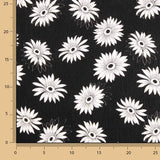 Black and White Daisy Bambula Gauze - Ribes y Casals