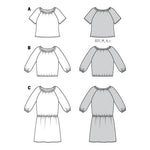 Patrón Burda 6111 Blusas y Vestido - Ribes y Casals
