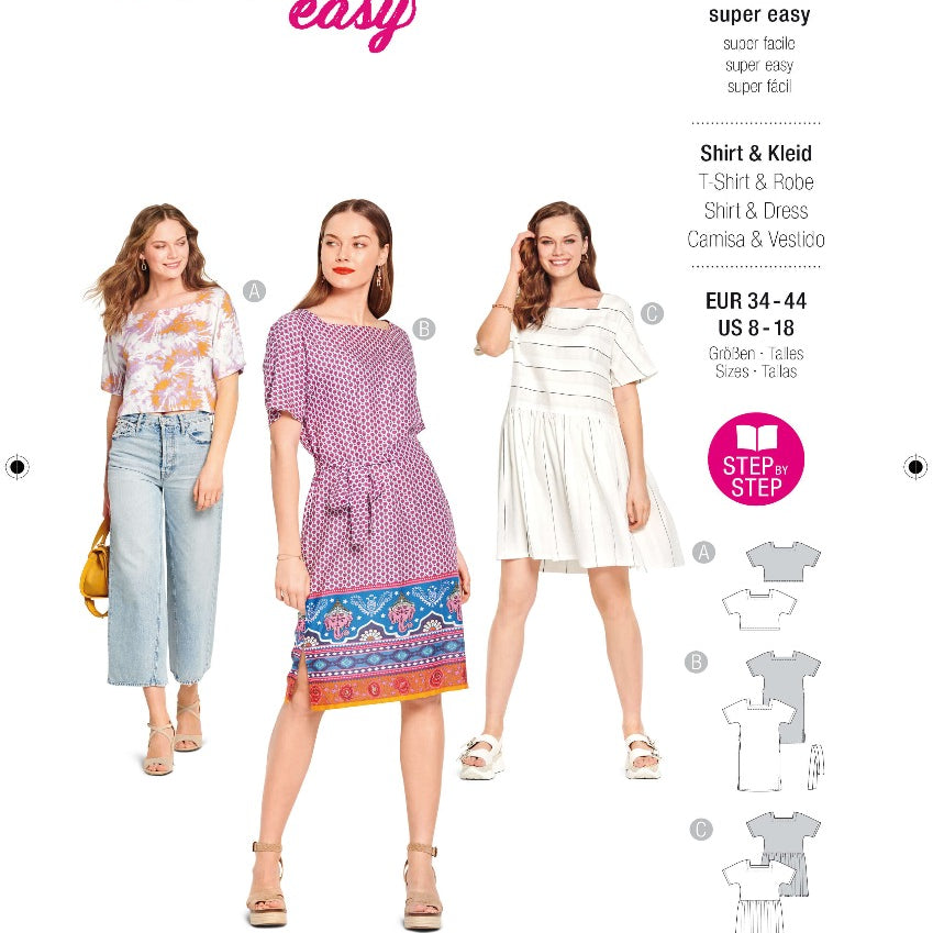 Patrón Burda 6117 Camisa y Vestido - Ribes y Casals