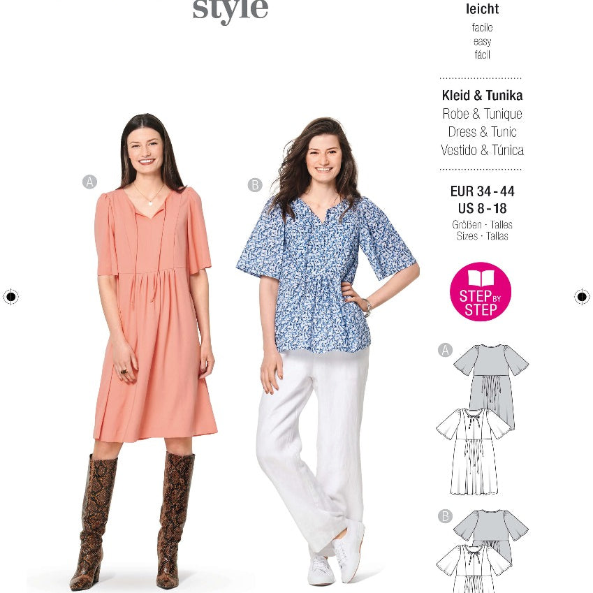 Patrón Burda 6129 Vestido y Túnica - Ribes y Casals