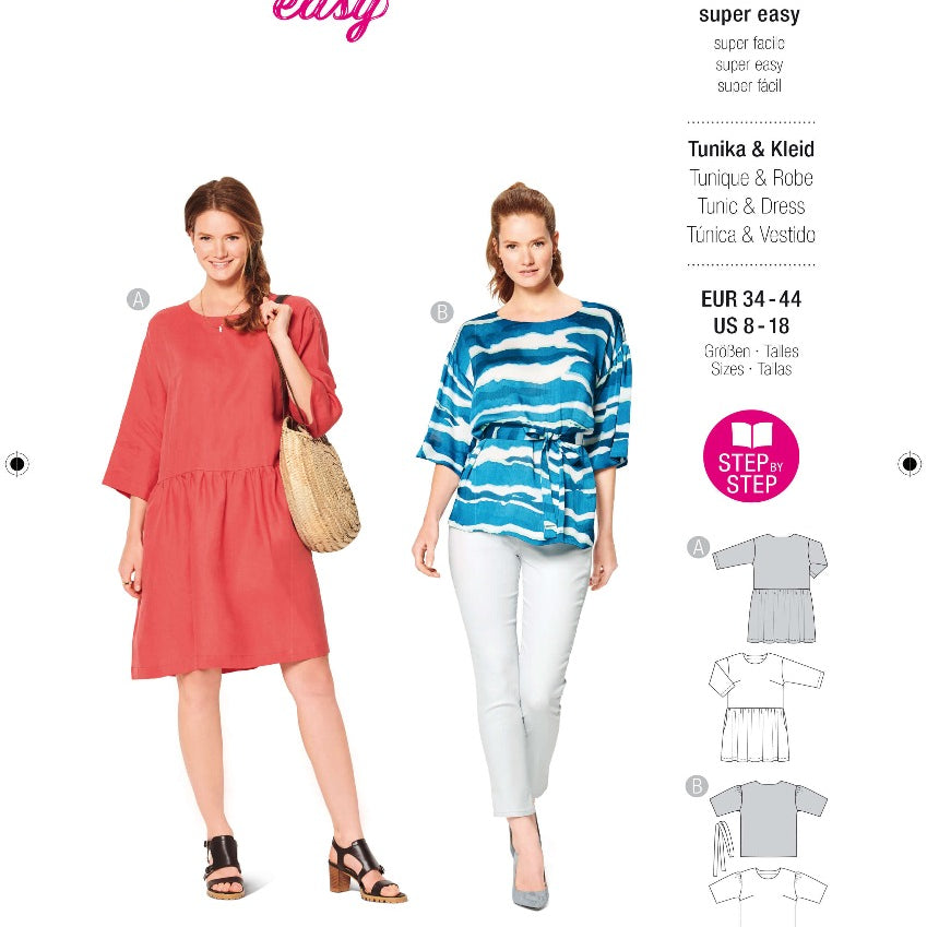 Patrón Burda 6139 Vestido y Túnica - Ribes y Casals