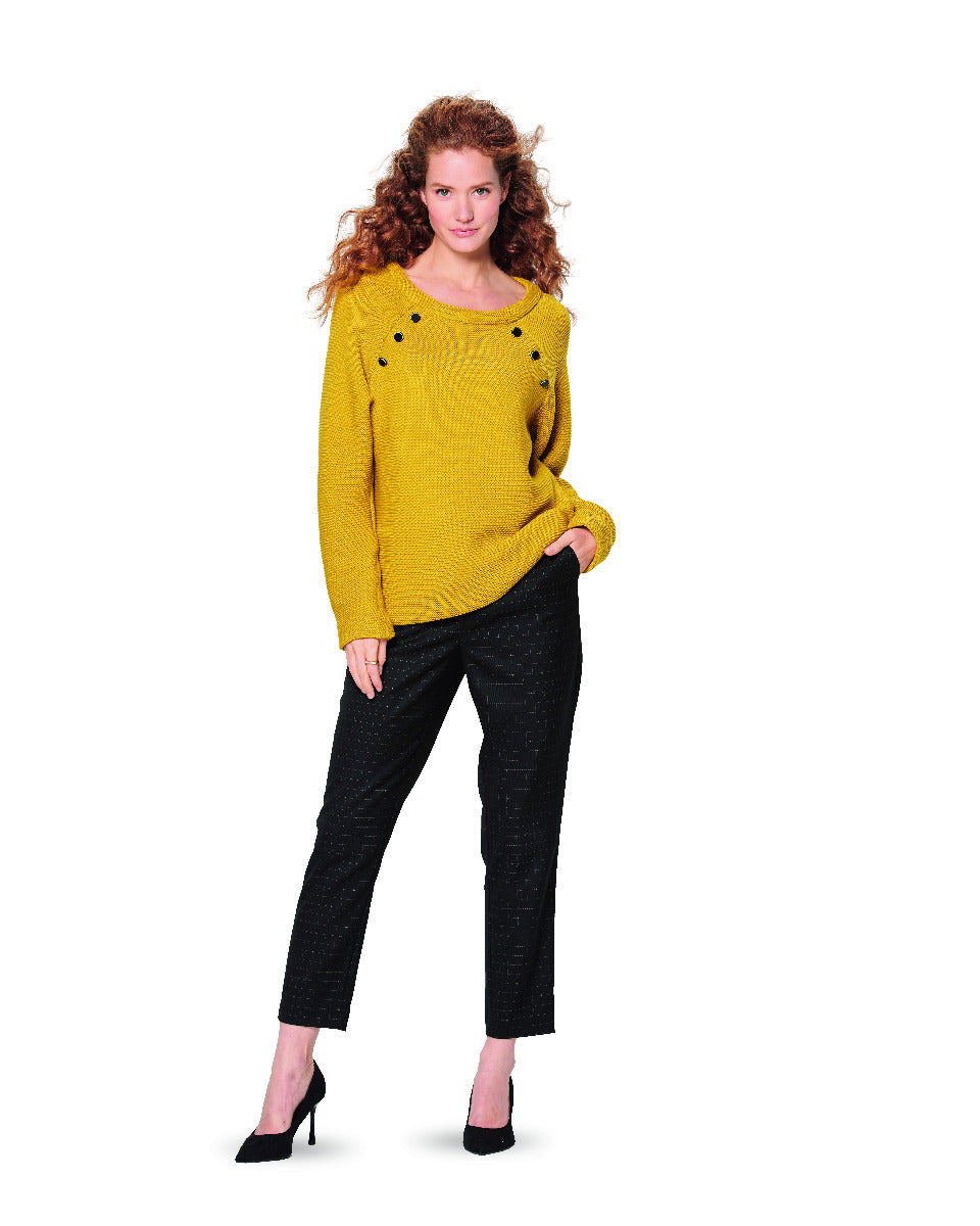 Burda Sewing Pattern 6151 Sweater - Ribes y Casals