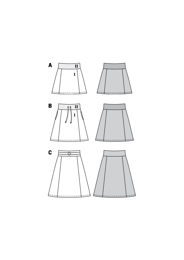 Burda Sewing Pattern 6154 Skirt - Ribes y Casals