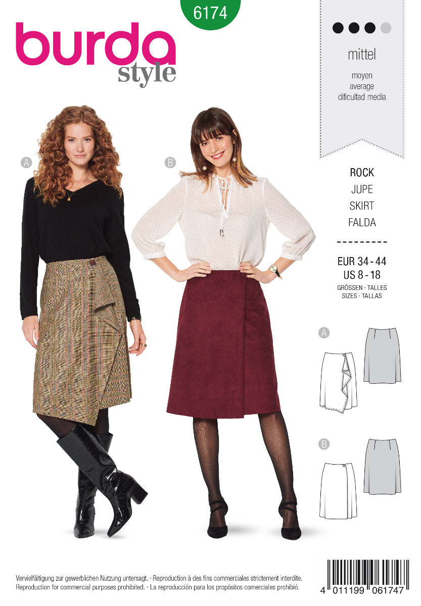 Burda Sewing Pattern 6174 Skirt - Ribes y Casals