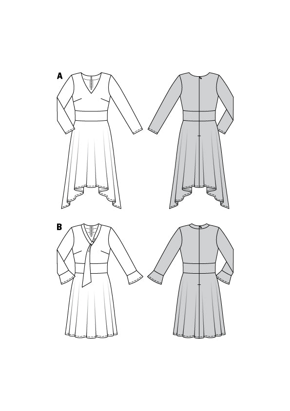 Burda Sewing Pattern 6176 Dress - Ribes y Casals