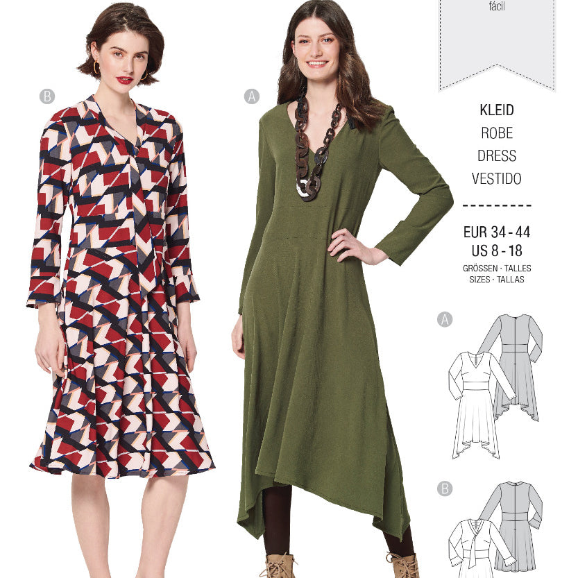 Burda Sewing Pattern 6176 Dress - Ribes y Casals