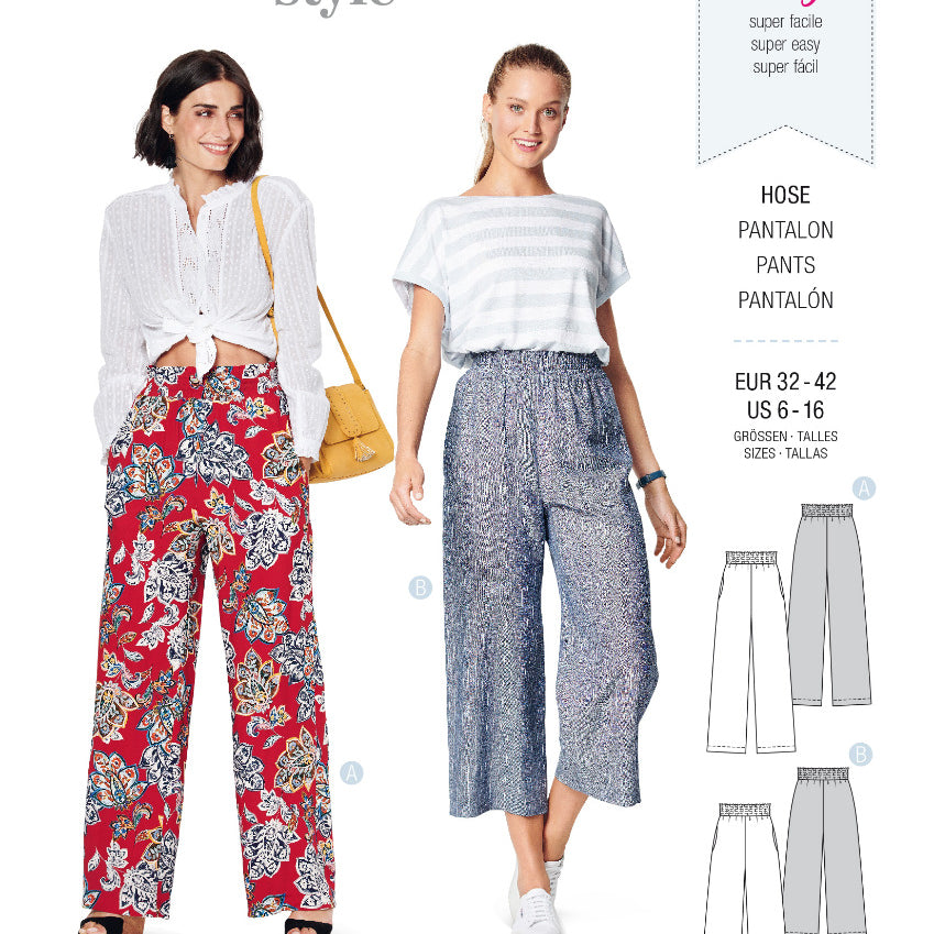 Burda Sewing Pattern 6229 Pants - Ribes y Casals