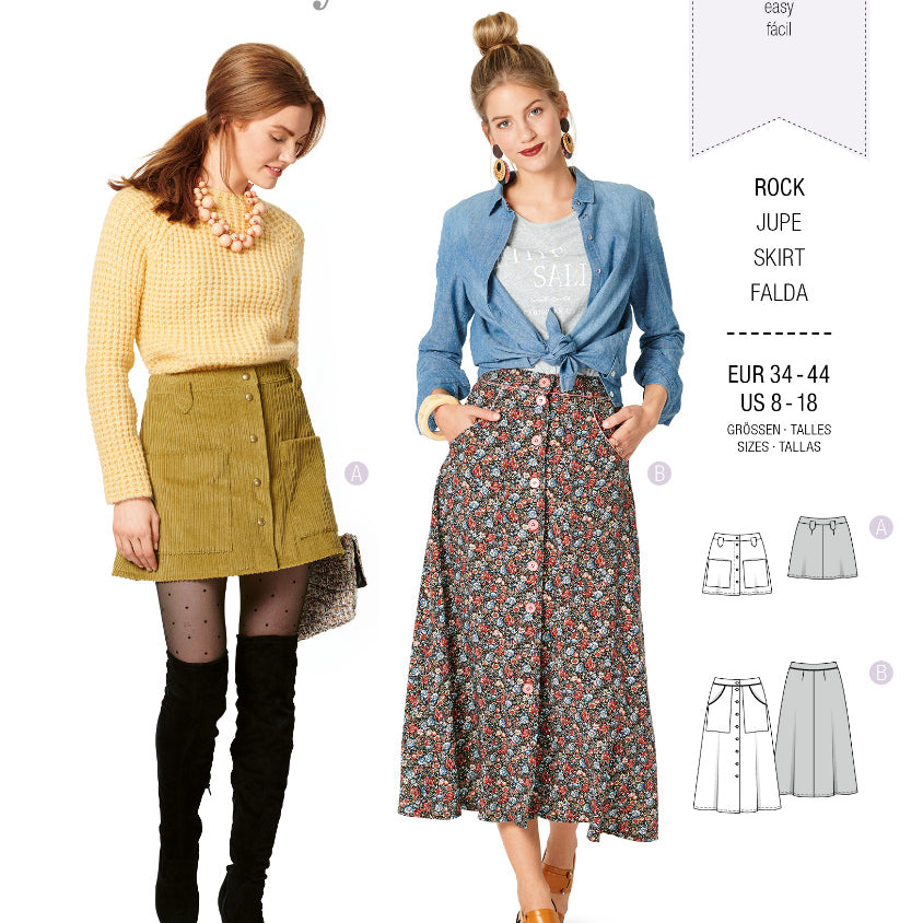 Burda Sewing Pattern 6252 Skirt - Ribes y Casals