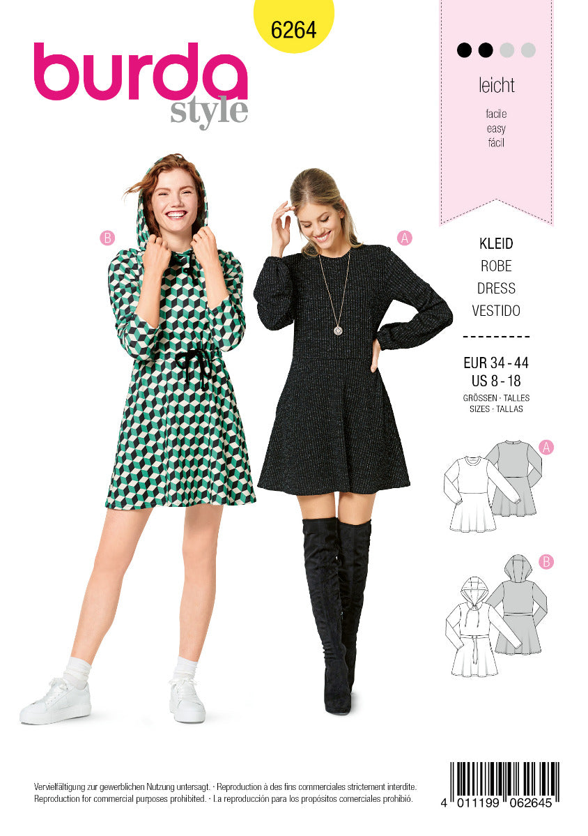 Burda Sewing Pattern 6264 Dress - Ribes y Casals
