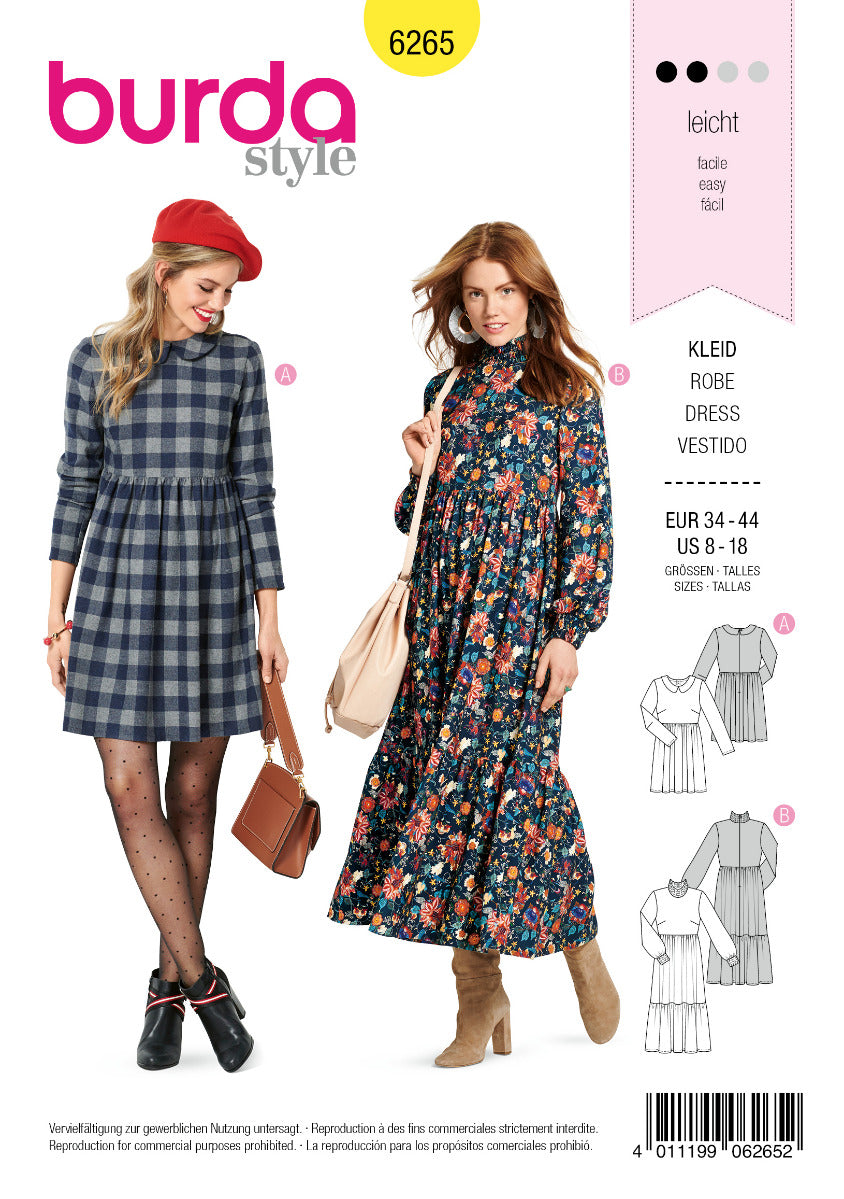 Burda Sewing Pattern 6265 Dress - Ribes y Casals
