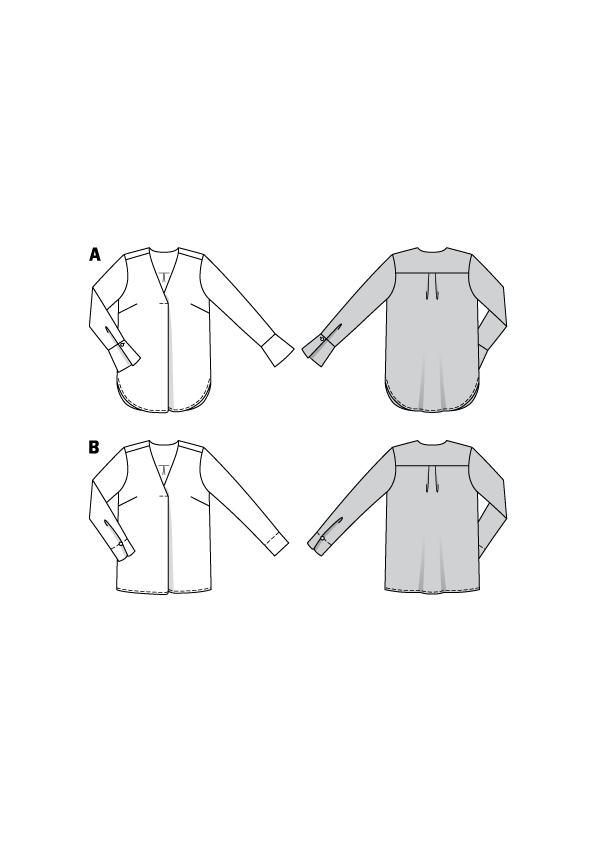Burda Sewing Pattern 6278 Blouse - Ribes y Casals