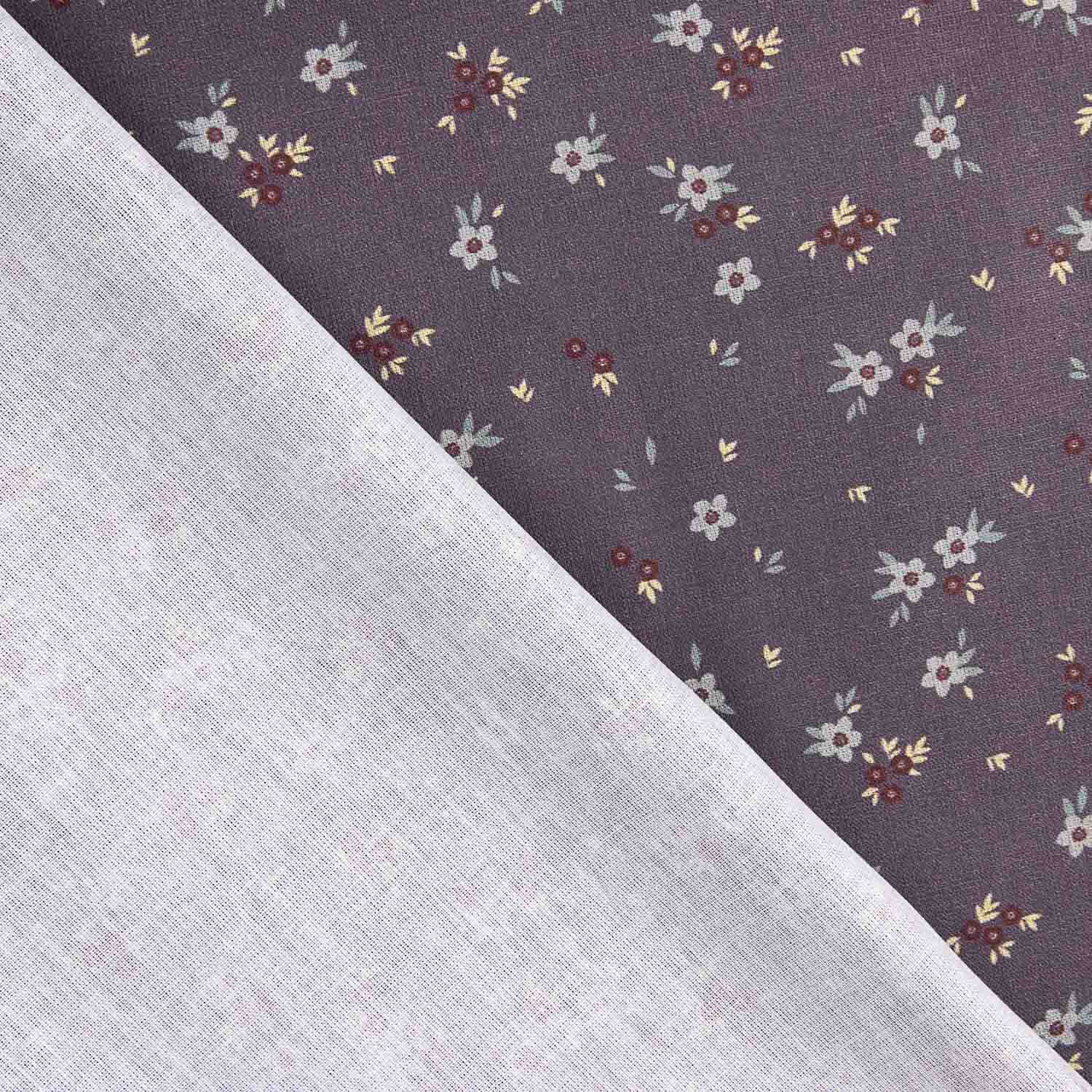 Purple Floral Print Calico - Ribes y Casals